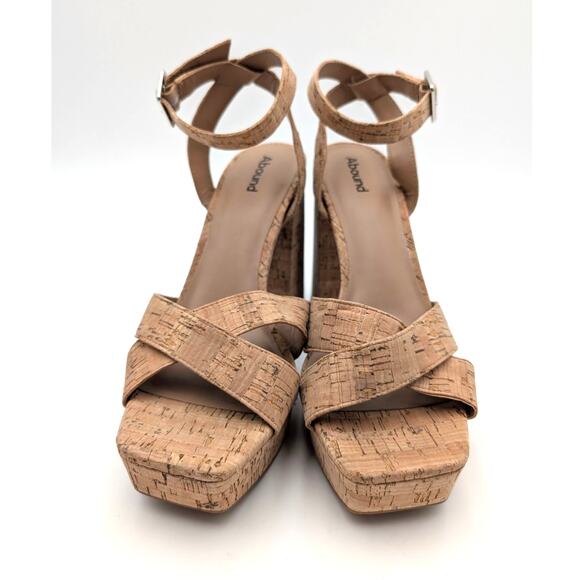 Abound Tenille Platform Ankle Strap Sandal Women's Natural Cork Size US10M - Picture 2 of 10